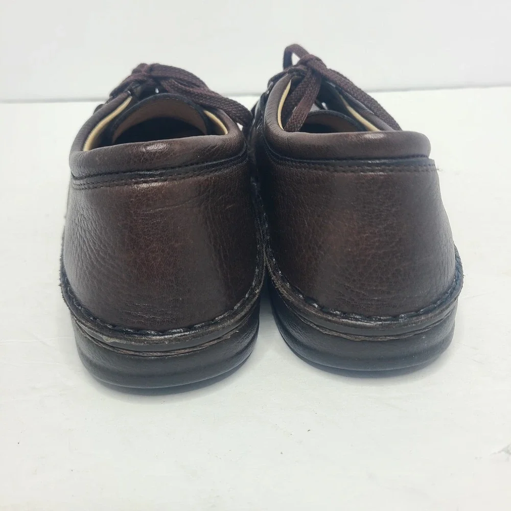 Finn Comfort Brown Leather Earthy Rustic Oxford‎ Sneaker Shoes EU 38 US 8W 6M